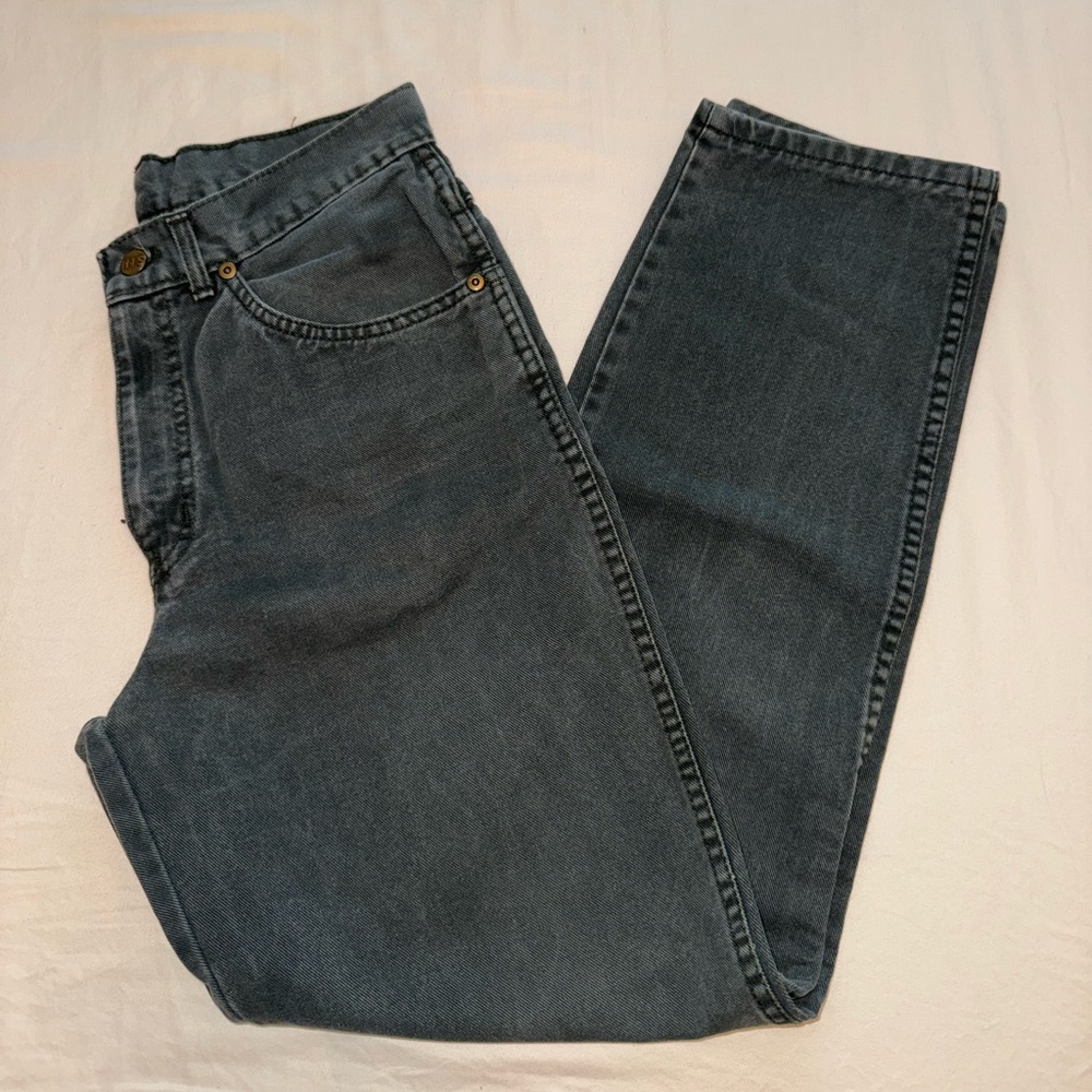 Dark Green Cotton Jeans